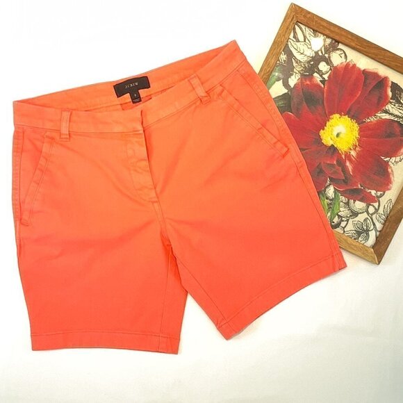 J Crew Coral 7" Stretch Chino Short Style C0492 Size 2 - Picture 1 of 11